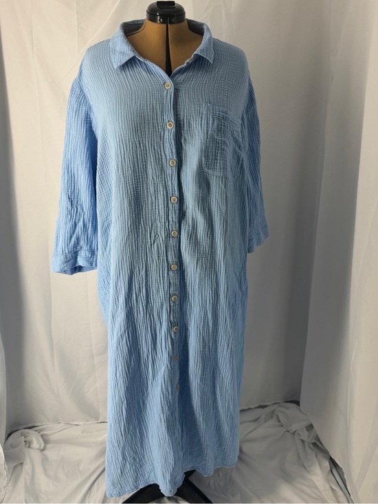 J. Jill Dresses & Skirts - J. Jill Sky Blue Button-Front Maxi Dress 0174